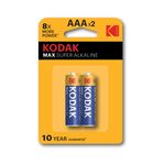 Батарейки KODAK MAX Super Alkaline, LR03-2BL, K3A-2